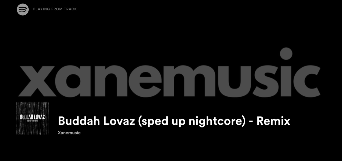 Buddah Lovaz sped up on Spotify