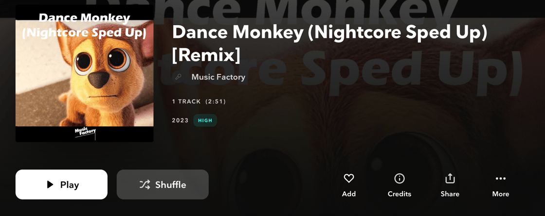 Dance Monkey nightcore on Tidal
