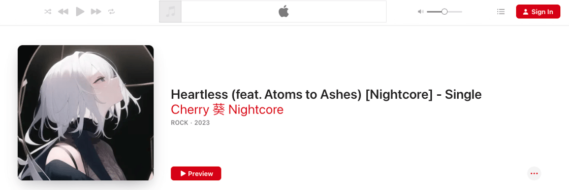 Heartless Nightcore on Apple Music