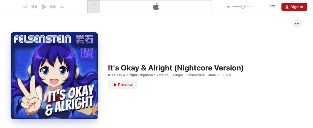 Its okay and alright on apple music