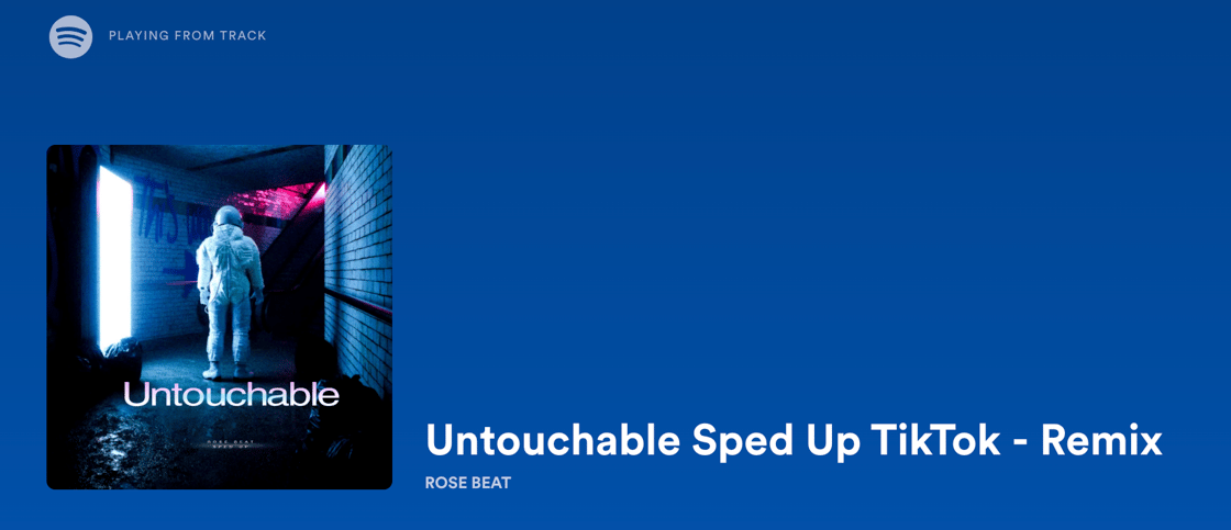 NO sped up on Spotify