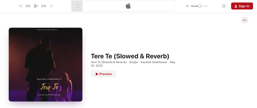 Tere Te - Slowed and Reverb on Apple Music