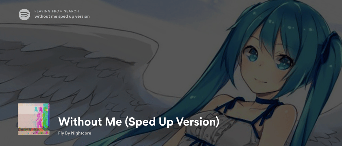 Without Me (Sped Up Version) on Spotify